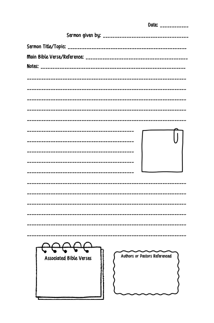 Sermon Notes - Notebook