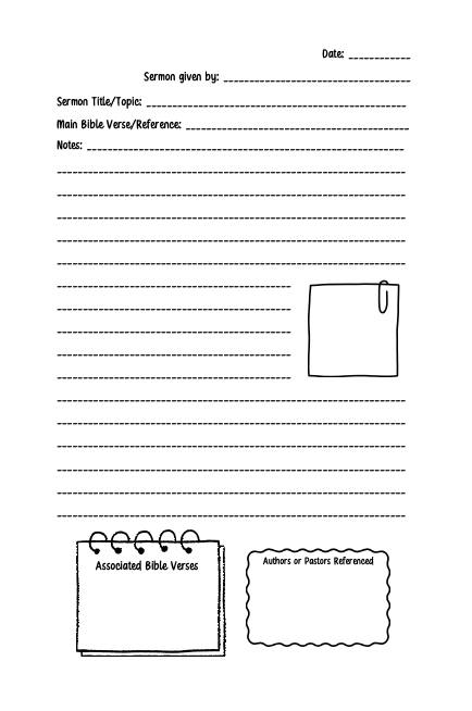 Sermon Notes - Willow Tree Notebook